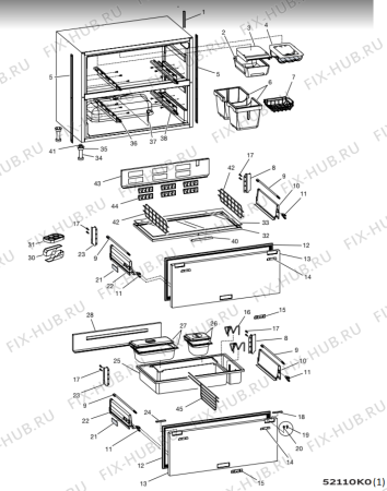 Схема №1 KCBDX88900 с изображением Отгораживание для холодильника Whirlpool 482000081568
