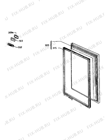 Взрыв-схема холодильника Zanussi ZI9120F - Схема узла Door 003