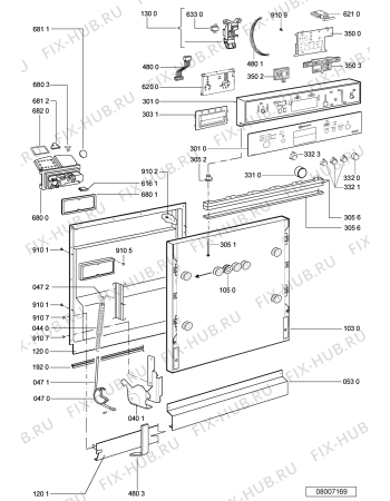 Схема №2 GSI PLATIN 1 PC IN с изображением Обшивка для посудомоечной машины Whirlpool 480140100115
