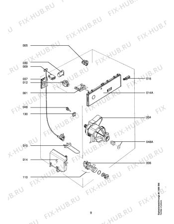 Взрыв-схема стиральной машины Aeg LAV70500W - Схема узла Electrical equipment