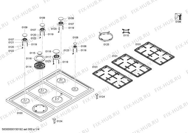 Схема №3 HSB735057N с изображением Ручка переключателя для плиты (духовки) Bosch 00621141