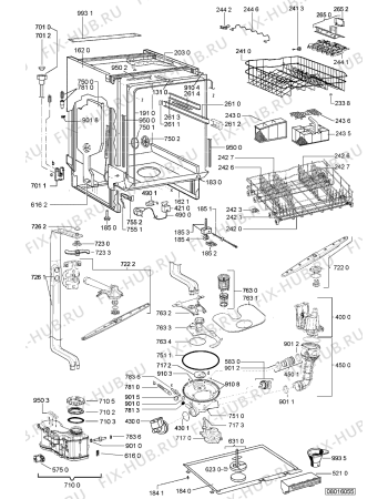 Схема №1 ADG 8940 IX с изображением Модуль (плата) управления для посудомойки Whirlpool 480140102676