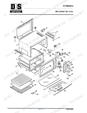 Схема №1 O110 с изображением Фиксатор для духового шкафа DELONGHI 7118100000