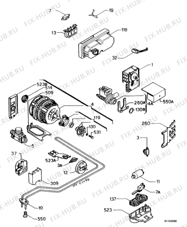 Взрыв-схема посудомоечной машины Kuppersbusch IGV668.0W - Схема узла Electrical equipment