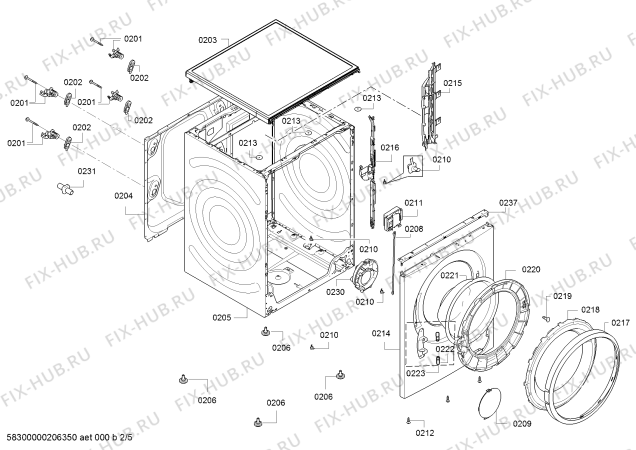 Схема №2 WAT2876KPL с изображением Панель управления для стиральной машины Bosch 11023987
