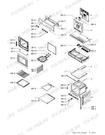 Схема №1 ESZW 3480 SW с изображением Рукоятка для электропечи Whirlpool 481949869999