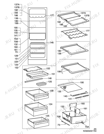 Взрыв-схема холодильника Aeg Electrolux S70352-KG - Схема узла C10 Interior