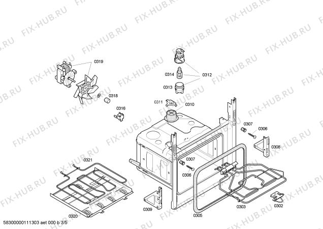 Схема №2 P1HEB38020 с изображением Панель управления для плиты (духовки) Bosch 00442796