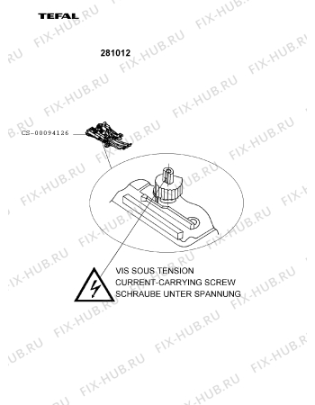 Схема №2 281088 с изображением Крышка для электроутюга Tefal CS-00097628