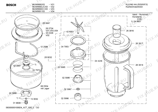 Схема №3 MUM6680 Comfort Plus с изображением Кабель питания Bosch 00169019