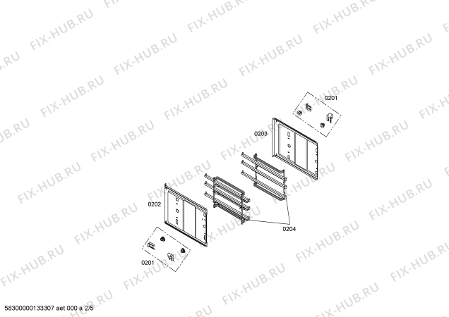 Схема №2 3HT618XP с изображением Кольцо для плиты (духовки) Bosch 00607015