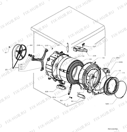 Взрыв-схема стиральной машины Zanussi ZWH5105P - Схема узла Functional parts 267