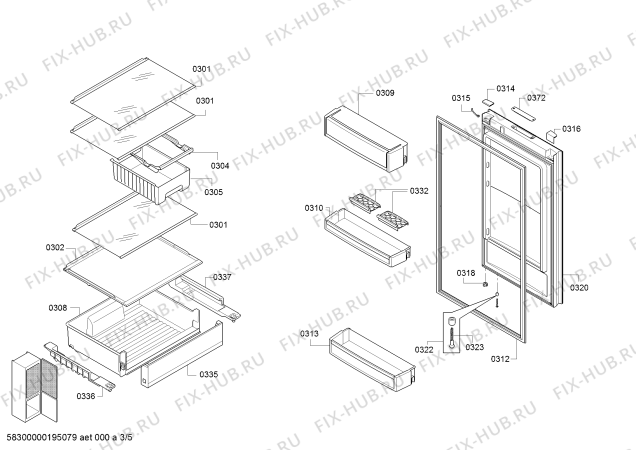 Схема №1 KGN39XK11R с изображением Крепежный набор для холодильника Bosch 00623235