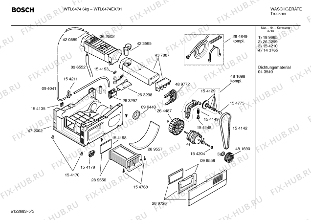 Схема №3 WTL6474EX WTL6474 6KG с изображением Инструкция по установке и эксплуатации для сушильной машины Bosch 00588181