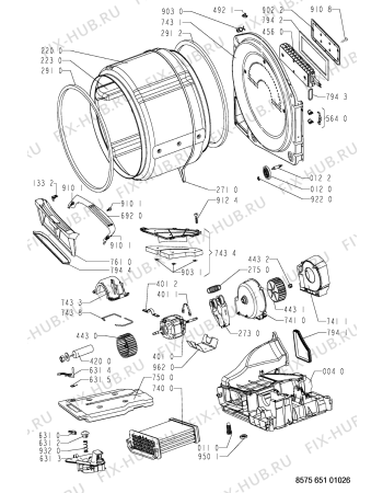 Схема №1 600 488 72 DRY 100 W с изображением Вентиль Whirlpool 481244089048