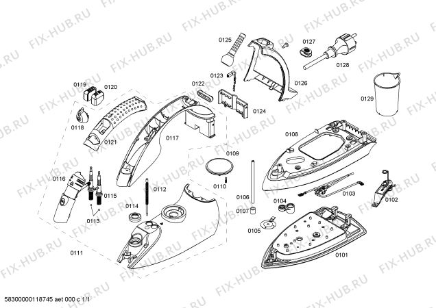 Схема №1 TDA8333GB с изображением Канистра для утюга (парогенератора) Bosch 00661286