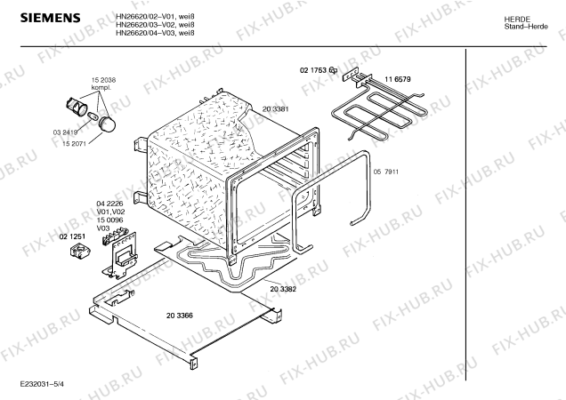 Схема №2 HN26620 с изображением Панель для плиты (духовки) Siemens 00286812