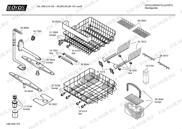 Схема №2 SE2NCA5 026/219-09 с изображением Передняя панель для посудомоечной машины Siemens 00353266