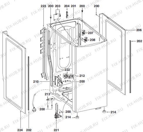 Взрыв-схема стиральной машины Gorenje WT61061 (427208, MAEN02011111121) - Схема узла 02