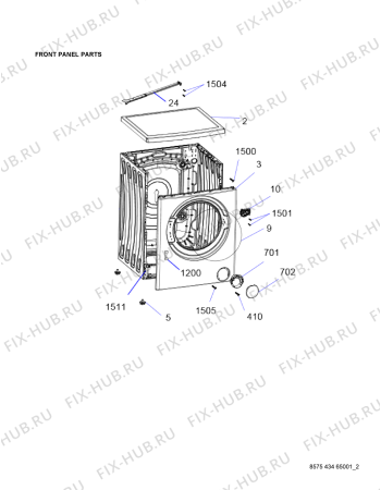 Схема №1 AWZ9614F с изображением Зажим для стиралки Whirlpool 482000020698