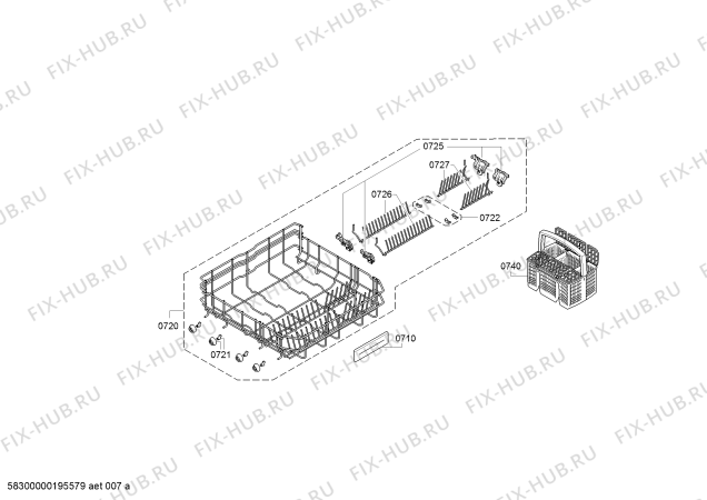 Схема №1 S513P60X3D, Excellent, Made in Germany с изображением Кронштейн для посудомоечной машины Bosch 10003045