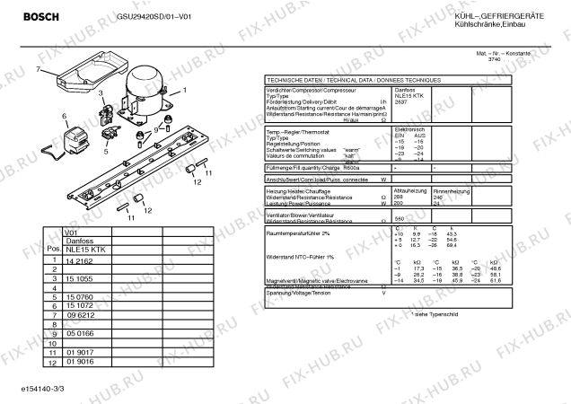 Взрыв-схема холодильника Bosch GSU29420SD - Схема узла 03