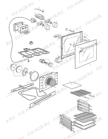 Схема №1 A726G с изображением Уплотнение для плиты (духовки) DELONGHI 094483