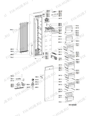 Схема №1 AFB1843A1 (F155638) с изображением Вноска для холодильной камеры Indesit C00507579