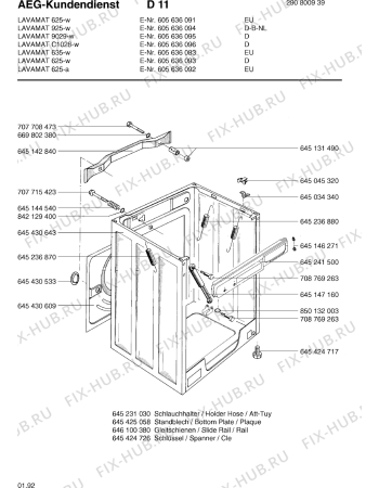Взрыв-схема стиральной машины Aeg LAV9029 W - Схема узла Housing 001