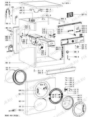 Схема №2 AWO/D 45110 с изображением Обшивка для стиральной машины Whirlpool 481245217936