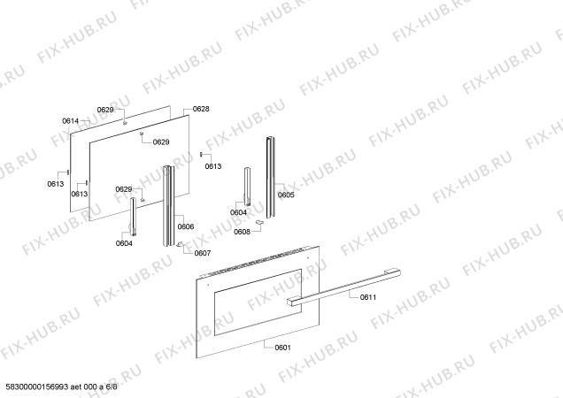 Схема №3 HSB785055N с изображением Труба для плиты (духовки) Bosch 00705831