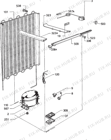 Взрыв-схема холодильника Zanussi Z621VF - Схема узла Refrigerator cooling system