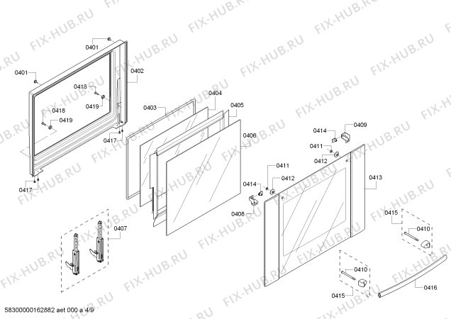 Схема №3 MED302ES с изображением Модуль управления для плиты (духовки) Bosch 00657433
