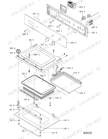 Схема №1 BMLP 3005 NB с изображением Кнопка для духового шкафа Whirlpool 481941129665