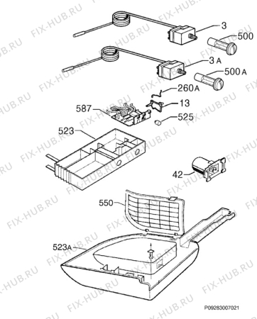 Взрыв-схема холодильника Zanussi ZK24/10R3 - Схема узла Diffusor