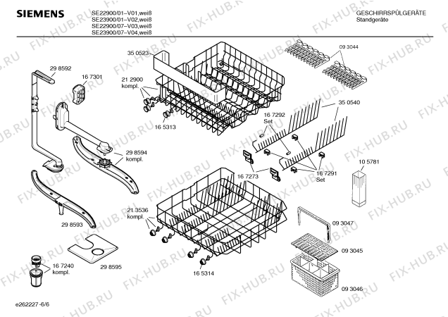 Схема №2 SE22900 family с изображением Инструкция по эксплуатации для посудомойки Siemens 00521552
