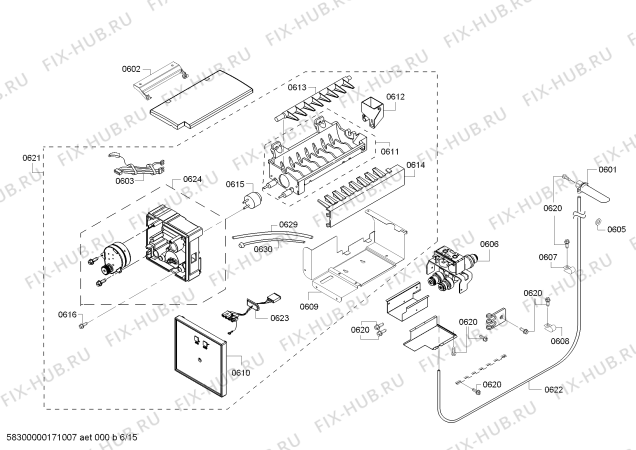 Схема №6 KBUDT4865E с изображением Скоба для посудомоечной машины Bosch 00752075