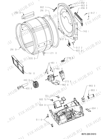Схема №1 AWZ 8594 с изображением Часовой механизм для сушильной машины Whirlpool 481228218467