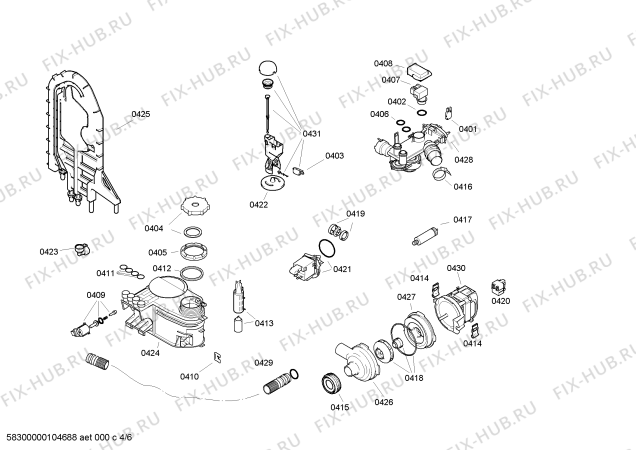 Схема №3 SGS55A12EU с изображением Краткая инструкция для посудомоечной машины Bosch 00589947