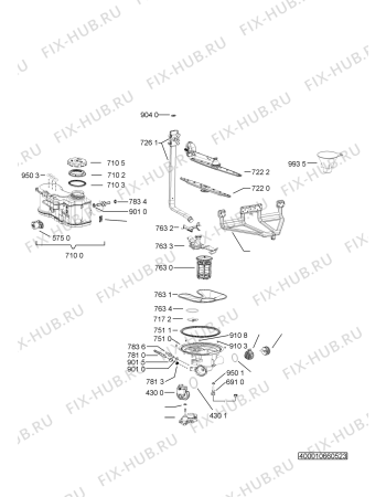 Схема №1 ADP 5300 SL с изображением Сенсорная панель для посудомойки Whirlpool 481010647405