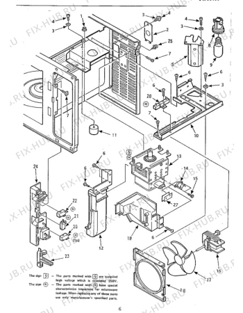 Взрыв-схема микроволновой печи Electrolux EME2361 - Схема узла Electrical equipment