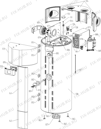 Схема №1 TCX306ZGNT (730254, TCX306ZGNT) с изображением Испаритель для водонагревателя Gorenje 496119