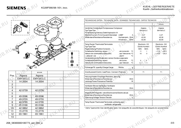 Схема №1 KG36P390 с изображением Модуль управления для холодильной камеры Bosch 00490828