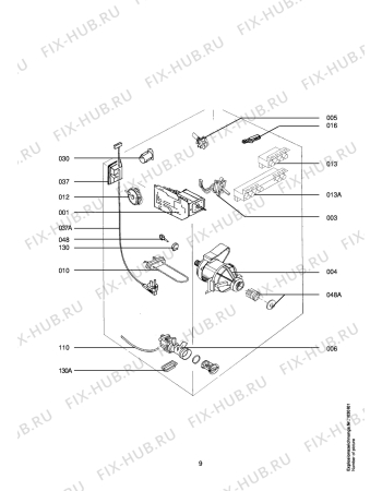 Взрыв-схема стиральной машины Rosenlew PASSELI RTF 1021 - Схема узла Electrical equipment