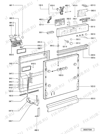Схема №1 ADG62301IX (F091618) с изображением Инструкция по эксплуатации для посудомоечной машины Indesit C00349400