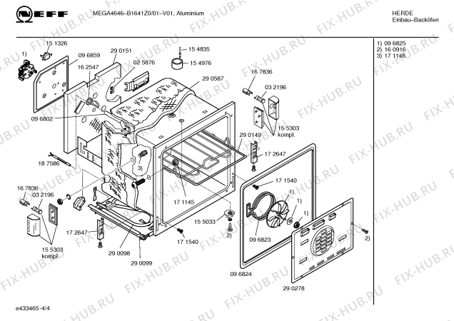 Схема №2 B1481S1FF с изображением Диск для духового шкафа Bosch 00172958