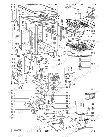 Схема №1 ADP 8932 BL с изображением Микромодуль для электропосудомоечной машины Whirlpool 481221838082