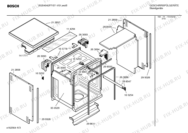 Взрыв-схема посудомоечной машины Bosch SGS4042FF - Схема узла 03