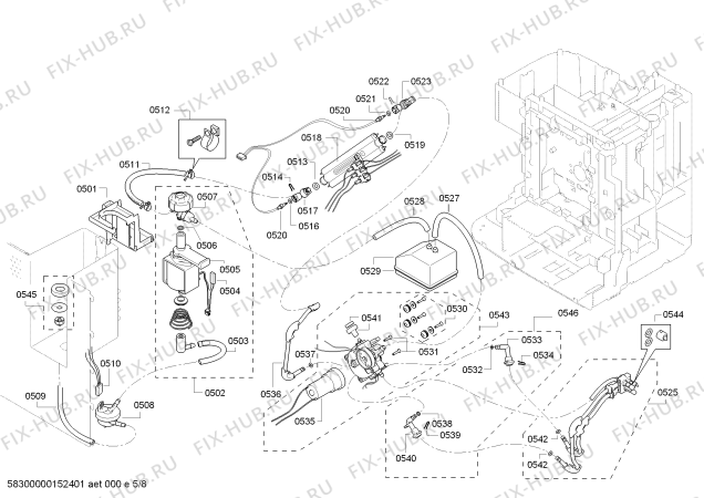 Схема №4 CM250110 с изображением Модуль управления для кофеварки (кофемашины) Bosch 00654004