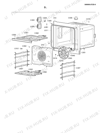 Схема №3 BLH 8602 R SCHWARZ с изображением Обшивка для плиты (духовки) Whirlpool 482000018382